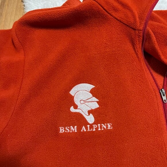 Patagonia Synchilla Mens Red Quarter Zip BSM Alpine Fleece Pullover Sweater Sz S - Picture 5 of 12